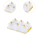 Maxbell Divided Serving Dishes Dried Fruit Tray with Lid for Cookies Dried Fruit Nut 6 Grid