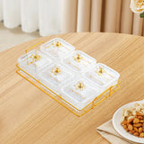 Maxbell Divided Serving Dishes Nut and Candy Serving Tray for Candy Appetizer Snacks 6 Grid Clear