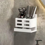 Maxbell Wall Mounted Toothbrush Holder Toothpaste Shelf for Washroom Hotel Dormitory White