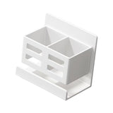 Maxbell Wall Mounted Toothbrush Holder Toothpaste Shelf for Washroom Hotel Dormitory White