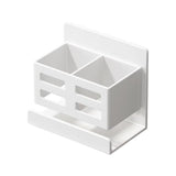 Maxbell Wall Mounted Toothbrush Holder Toothpaste Shelf for Washroom Hotel Dormitory White