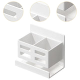 Maxbell Wall Mounted Toothbrush Holder Toothpaste Shelf for Washroom Hotel Dormitory White