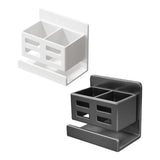Maxbell Wall Mounted Toothbrush Holder Toothpaste Shelf for Washroom Hotel Dormitory White
