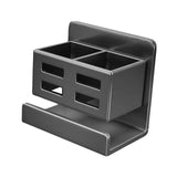 Maxbell Wall Mounted Toothbrush Holder Toothpaste Shelf for Washroom Hotel Dormitory Gray