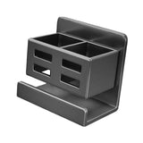 Maxbell Wall Mounted Toothbrush Holder Toothpaste Shelf for Washroom Hotel Dormitory Gray