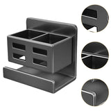 Maxbell Wall Mounted Toothbrush Holder Toothpaste Shelf for Washroom Hotel Dormitory Gray