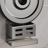 Maxbell Wall Mounted Toothbrush Holder Toothpaste Shelf for Washroom Hotel Dormitory Gray
