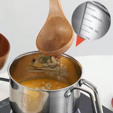 Maxbell Milk Pan with Lid Stainless Steel Saucepan for Restaurant Sauce Boiling Milk 15x19.5x11cm