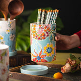 Maxbell Retro Chopsticks Holder Cutlery Storage Organizer for Kitchen Desktop Pantry B