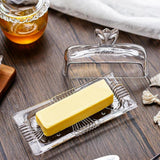 Maxbell Clear Butter Tray with Cover Dustproof for Refrigerator Counter Dining Table