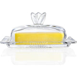 Maxbell Clear Butter Tray with Cover Dustproof for Refrigerator Counter Dining Table