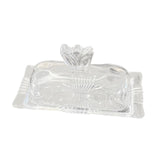 Maxbell Clear Butter Tray with Cover Dustproof for Refrigerator Counter Dining Table