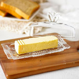 Maxbell Clear Butter Tray with Cover Dustproof for Refrigerator Counter Dining Table