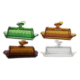 Maxbell Glass Butter Dish Multifunctional Butter Keeper for Household Restaurant Bar Green