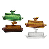 Maxbell Glass Butter Dish Multifunctional Butter Keeper for Household Restaurant Bar Green