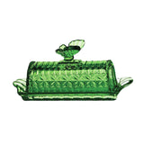 Maxbell Glass Butter Dish Multifunctional Butter Keeper for Household Restaurant Bar Green