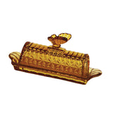 Maxbell Glass Butter Dish Multifunctional Butter Keeper for Household Restaurant Bar Gold