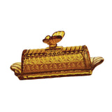 Maxbell Glass Butter Dish Multifunctional Butter Keeper for Household Restaurant Bar Gold