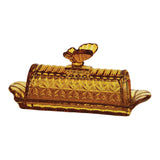 Maxbell Glass Butter Dish Multifunctional Butter Keeper for Household Restaurant Bar Gold