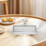 Maxbell Glass Butter Dish Multifunctional Butter Keeper for Household Restaurant Bar clear