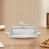 Maxbell Glass Butter Dish Multifunctional Butter Keeper for Household Restaurant Bar clear