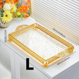 Maxbell Vanity Tray Eating Dresser Breakfast Dinner Dessert Serving Tray with Handle 30x50x4cm