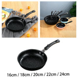 Maxbell Frying Pan Cooking Pot Non Coating Stir Fry Pan for Cooker Induction Kitchen 16cm