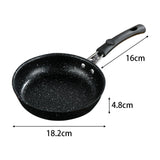 Maxbell Frying Pan Cooking Pot Non Coating Stir Fry Pan for Cooker Induction Kitchen 18cm