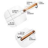 Maxbell Aluminum Alloy Pizza Paddle Oven Accessories Pizza Peel for Pasta Oven Bread