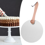 Maxbell Pizza Spatula Round Stainless Steel Metal Pizza Paddle for Bread Cheese Oven 12inch