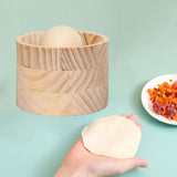 Maxbell Wooden Dumpling Press Tool Wooden Dumpling Roller for Party Household Picnic