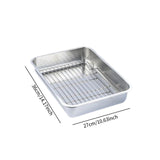 Maxbell Stainless Steel Baking Pan Oven Tray and Cooling Rack for Grilling Vegetable 36x27x7cm