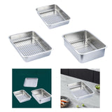 Maxbell Stainless Steel Baking Pan Oven Tray and Cooling Rack for Grilling Vegetable 36x27x7cm