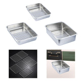 Maxbell Stainless Steel Baking Pan Oven Tray and Cooling Rack for Grilling Vegetable 36x27x7cm