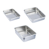 Maxbell Stainless Steel Baking Pan Oven Tray and Cooling Rack for Grilling Vegetable 36x27x7cm