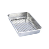 Maxbell Stainless Steel Baking Pan Oven Tray and Cooling Rack for Grilling Vegetable 36x27x7cm