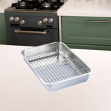 Maxbell Stainless Steel Baking Pan Oven Tray and Cooling Rack for Grilling Vegetable 36x27x7cm