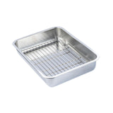 Maxbell Stainless Steel Baking Pan Oven Tray and Cooling Rack for Grilling Vegetable 50x35x7cm