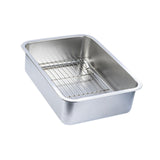 Maxbell Stainless Steel Baking Pan Oven Tray and Cooling Rack for Grilling Vegetable 50x35x10cm