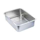 Maxbell Stainless Steel Baking Pan Oven Tray and Cooling Rack for Grilling Vegetable 50x35x10cm