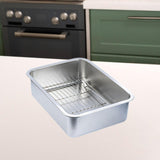 Maxbell Stainless Steel Baking Pan Oven Tray and Cooling Rack for Grilling Vegetable 50x35x10cm