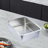 Maxbell Stainless Steel Baking Pan Oven Tray and Cooling Rack for Grilling Vegetable 50x35x10cm