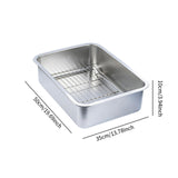 Maxbell Stainless Steel Baking Pan Oven Tray and Cooling Rack for Grilling Vegetable 50x35x10cm