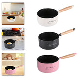 Maxbell Milk Pan Boiling Pot Melting Butter Soup Pot for RV Travel Breakfast Outdoor White