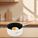 Maxbell Milk Pan Boiling Pot Melting Butter Soup Pot for RV Travel Breakfast Outdoor White