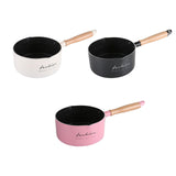 Maxbell Milk Pan Boiling Pot Melting Butter Soup Pot for RV Travel Breakfast Outdoor White