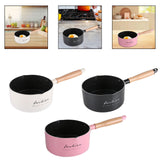 Maxbell Milk Pan Boiling Pot Melting Butter Soup Pot for RV Travel Breakfast Outdoor White