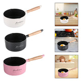 Maxbell Milk Pan Boiling Pot Melting Butter Soup Pot for RV Travel Breakfast Outdoor White