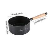 Maxbell Milk Pan Boiling Pot Melting Butter Soup Pot for RV Travel Breakfast Outdoor Black