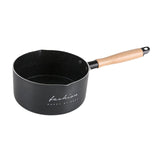 Maxbell Milk Pan Boiling Pot Melting Butter Soup Pot for RV Travel Breakfast Outdoor Black